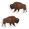 2 x 10cm American Bison Vinyl Stickers - Wild Animal