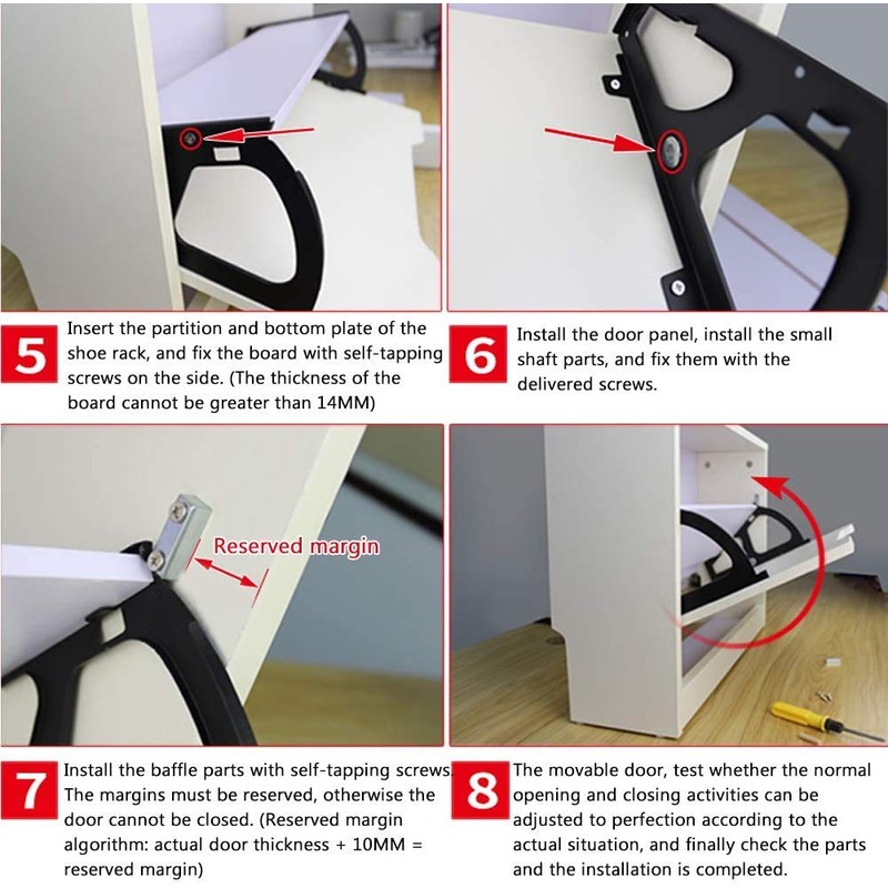 Single Layer Shoe Cabinet Flip Frame Shoe Rack Hinges Flip