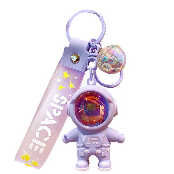 KHIOPNT Cute Astronaut Keychains Space Key Chain with Sunset Light,