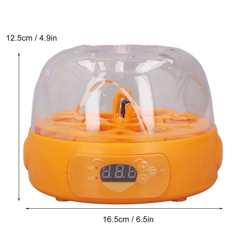 15W Egg Incubator 6 Eggs Digital Mini Fully Automatic Egg