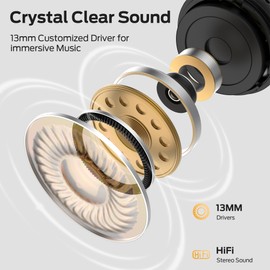 Wireless Earbuds Bluetooth 5.4, Ear Buds with HiFi Stereo, Wireless Earphones with LED Digital Display, ENC Noise Cancelling Headphones for Clear Talk, 25H Playtime, IPX6 Waterproof, Touch Control