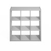 Furinno Simple Open Back Cube Storage Organizer, Standing Shelf, 9-Cube,