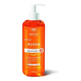 Gel Limpiador Facial Dermatológico Darrow Actine con Vitamina C y acido salicilico para Piel Grasa y con Tendencia Acneica Elimina el Brillo del Rosto y Refresca Ideal para Skincare Diario 400g