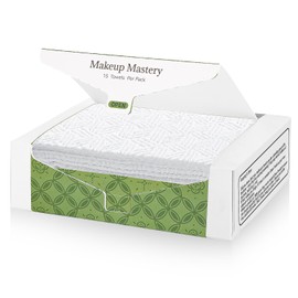 MakeupMastery Disposable Face Towels Travel Size - 15 Count Compact Pack for On-the-Go, Biodegradable Facial Towelettes, Ultra Soft Makeup Remover Wipes, Toss in Bag (Gym Bag Essential)