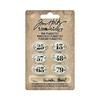 Tim Holtz Idea-ology TH93296 Mini Plaquettes, Small Metal Numbered Plates