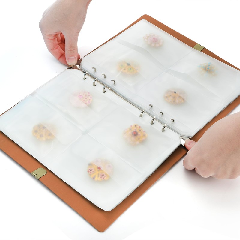 Acshio Jewelry Storage Book, PU Leather Travel Jewelry Organizer with