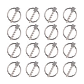INCREWAY 16 PCS 3X 19mm Silver Stainless Steel Wire Lock Pin Round Loop Safety Pins Quick Release Pin for Track Farm Boat Lawn Factory