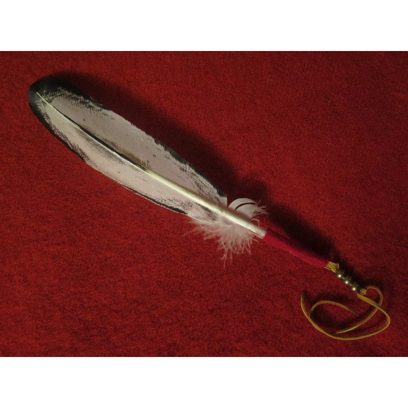 Feather Native American made hand painted Sub-adult Bald Eagle Feather