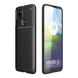 Funda Slim Tpu Acabado Tipo Fibra De Carbono Moto G9 Power