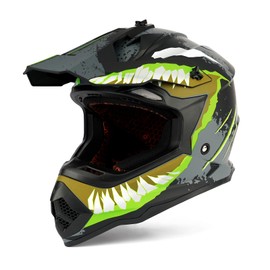 Orthrus Greyhound Off-Road Helmet: Ultimate Safety and Performance for Adult ATV, Motorcross, Dirt Bike, and Snowmobile Enthusiasts - Devour Yellow (Size M)