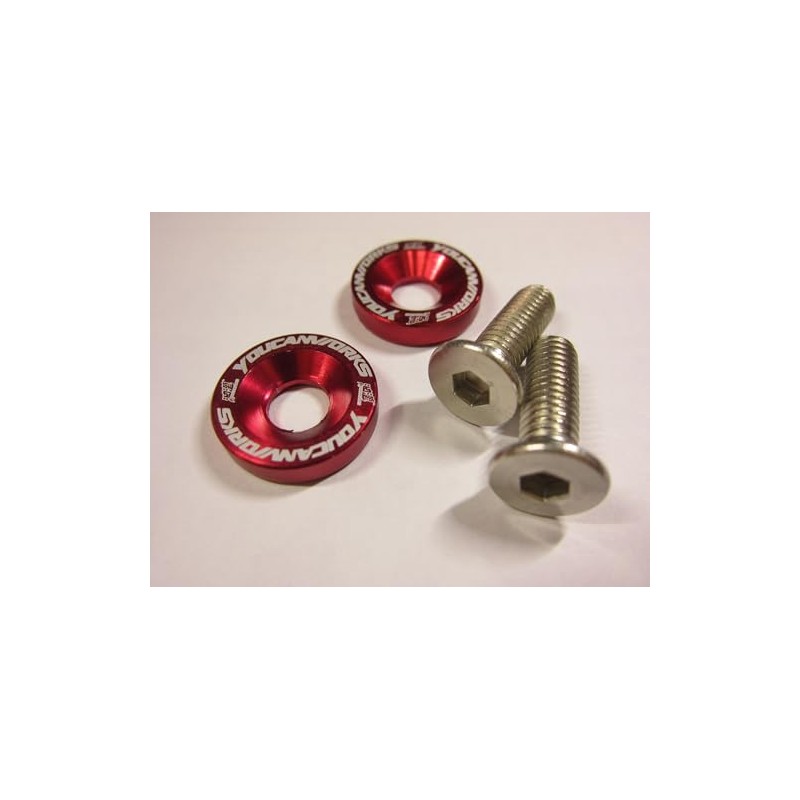 油漢ナンバープレートボルト（赤）