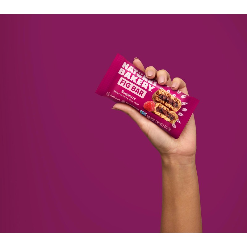 Nature’s Bakery Whole Wheat Fig Bars, Raspberry, Real Fruit, Vegan,