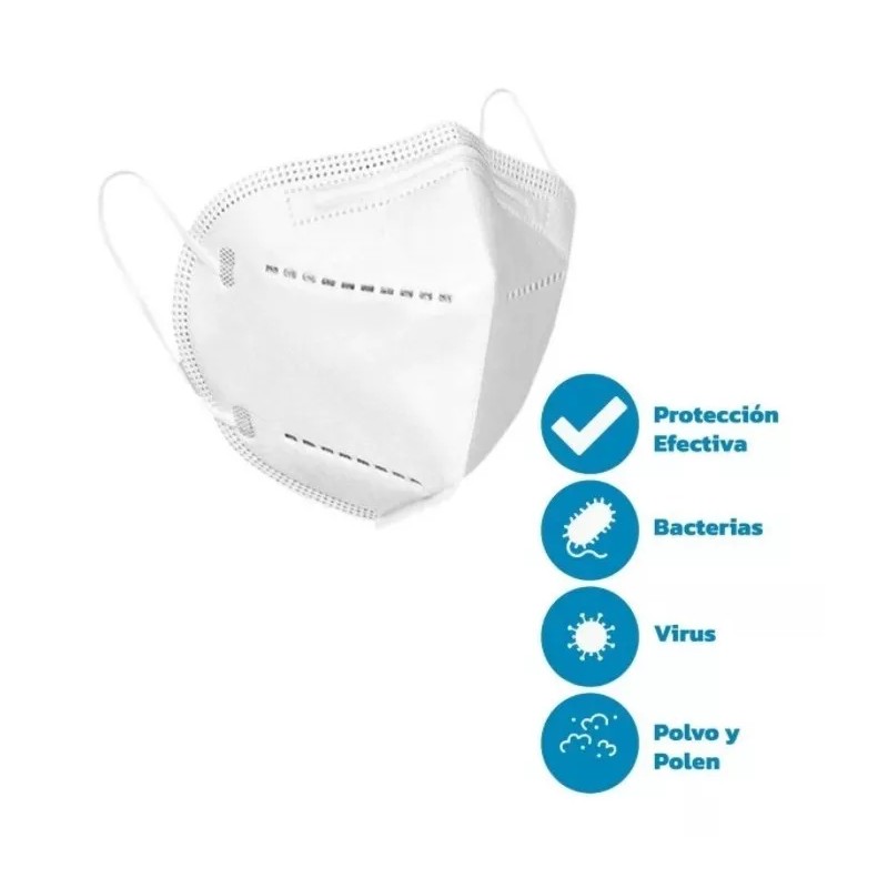 XR Kn95 Mascarilla Certificado Blanco (paq 20pz)