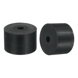uxcell 2Pcs Thick Rubber Spacer, 2-3/8 Inch OD x 1/2 Inch ID x 1-9/16 Inch Thickness Round Rubber Bushings Anti Vibration Flat Spacer Washers for Home Industrial Machinery