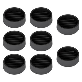 LVYKING 8 Pcs 1.5 x 1.5 Round Non Slip Furniture Pads, Rubber Caster Cups to Prevent Furnitures Feet from Sliding, Anti-Slip Gripper, Floor Protectors for Bed Couch Leg Stoppers (Black)