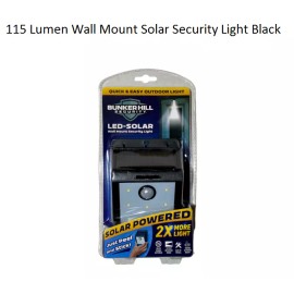 Bunker Hill Security Super Bright SECURITY Motion 115 Lumen Wall Mount Solar Security Light Black