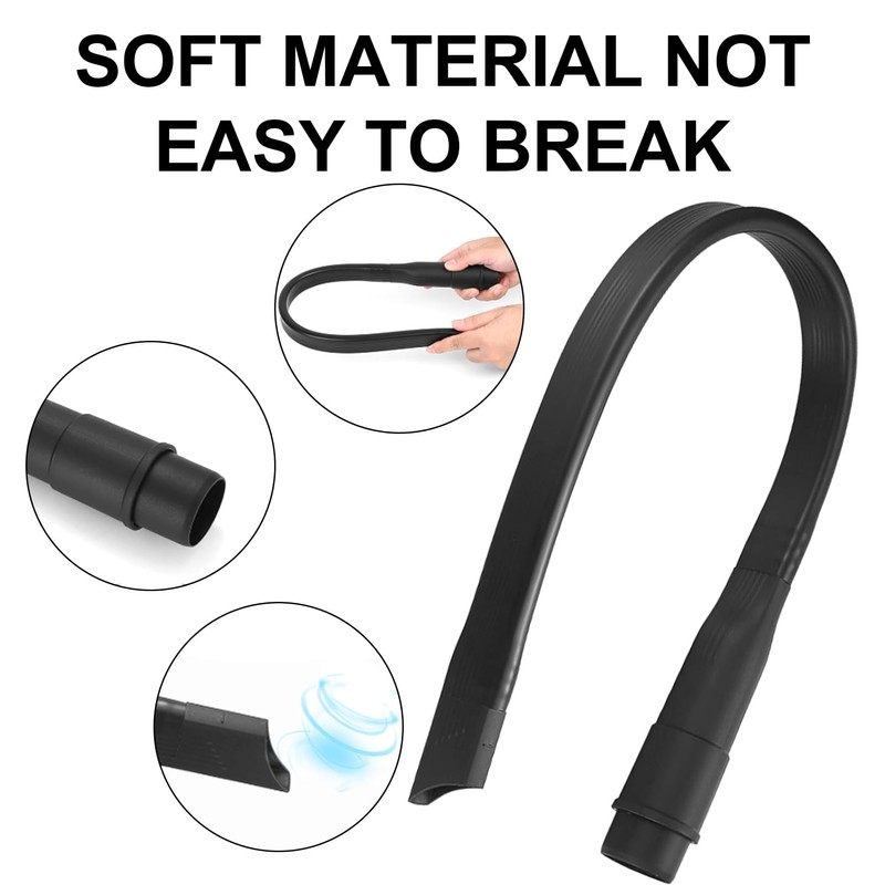 Anboo 1.25 inch Flexible Crevice Tool for Vacuum Hoses Accepting
