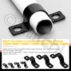 Hilitchi 12MM Black Durable U-Clamps Metal Pipe Clamps Assortment Kit