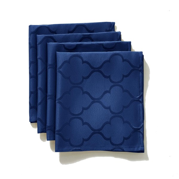 SASTYBALE Jacquard Napkin Flower Pattern Polyester Napkin Spill Proof Wrinkle