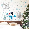 Soaoo 63 Pcs Winter Wall Decals Snowflakes Wall Stickers Removable