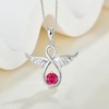 Lwsary Angel Wings Necklace 925 Sterling Silver Guardian Angel Necklace