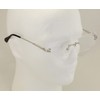 V.W.E. 3 Pairs Men Metal Fully Rimless Rectangular Reading Glasses