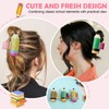 3Pcs Pencil Hair Claw Clips, Funny Teacher Hair Clips