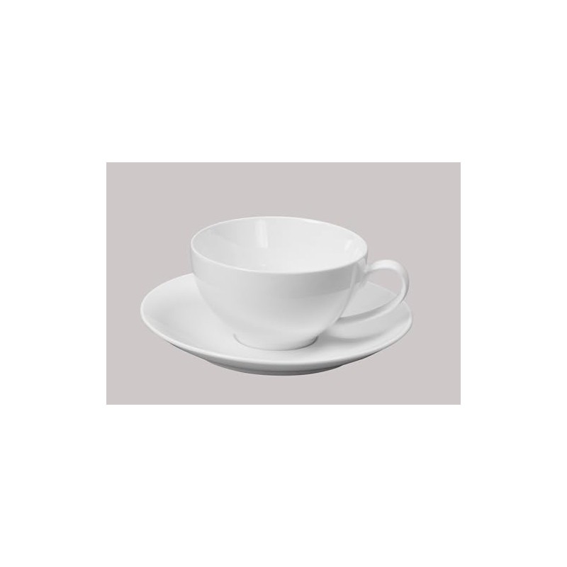 HomeVss, Bone China Coupe Shape, Elegance White Royal Cappuccino Cup