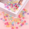Niziky 230PCS 8mm Acrylic Round Beads - Matte White Frosted