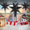 Pack of 5 Folding Star Christmas, 7 Points Paper Stars,
