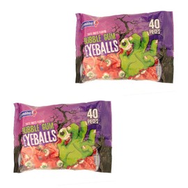 Columbina Scary Eyeballs Bubble Gum, 40-ct. Bags ( 2 pack ) - SET OF 4