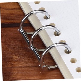 Operitacx 6Pcs Metal Loose Leaf Binder Rings for Scrapbooking Photo Albums and DIY Projects 25mm Nickel Color Decorative Book Clips for Easy Binding and Organization