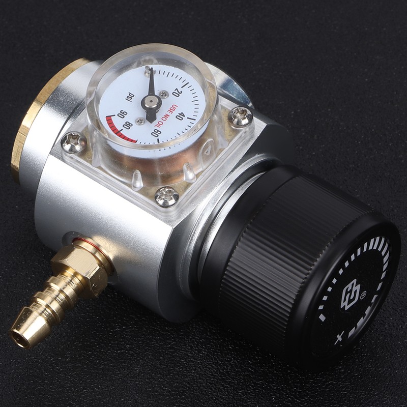 CO2 Mini Gas Regulator 0-90PSI Pressure Gauge with 5/16in Gas
