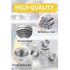 Caianwin 50Pcs M8 Stainless Hex Nuts DIN934 304 Stainless Steel