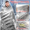 SecuCaptain Survival Emergency Thermal Blankets: 75 Pack Extra Large 84”