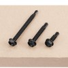 #14 x 2 (40 pcs) Black Hex Washer Head Self