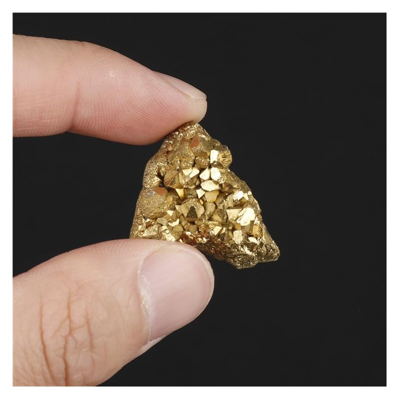 Namvo 2pcs Natural Pyrite Stone and Minerals Natural Crystal Quartz