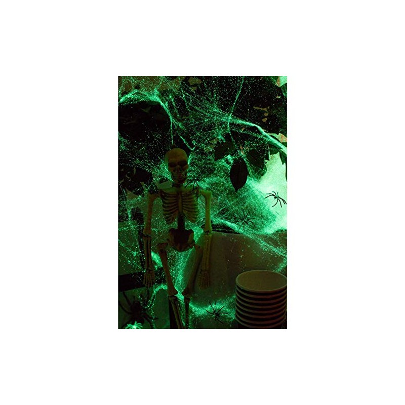 Folat 23785 Spinnennetz Glow in The Dark-100 g, Weiß