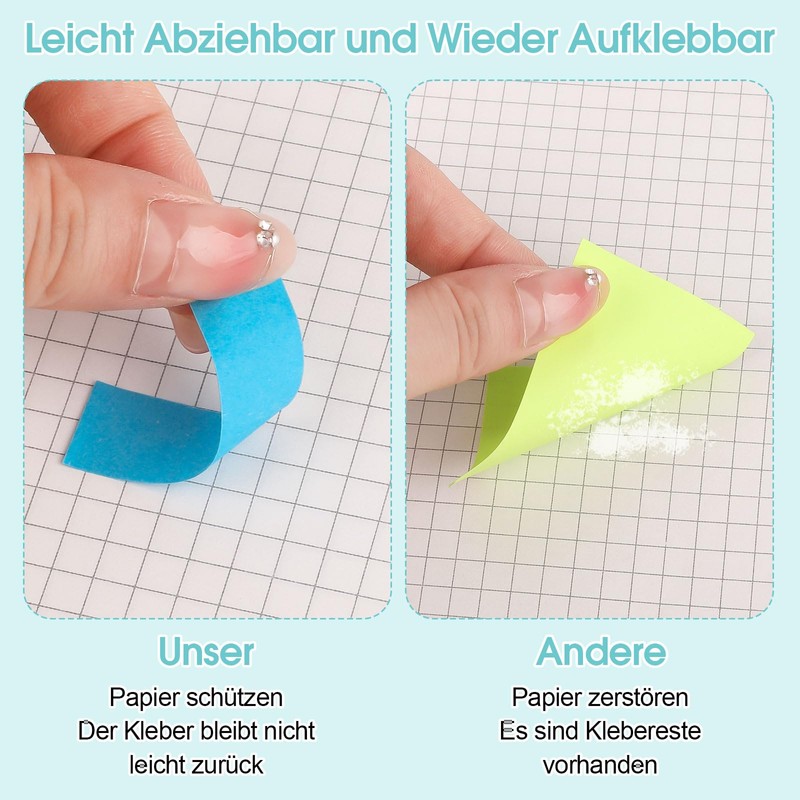 Pack of 2400 Sticky Notes, Sticky Notes, Small Pastel Sticky