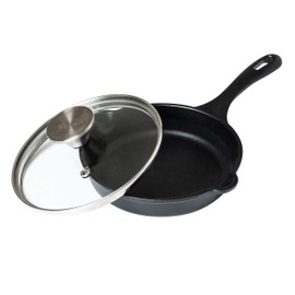 Victoria Glass Lid for 6.5 Inch Cast Iron Skillet, Frying Pan Lid with Stainless Steel Air Flow Knob