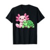 Cute Axolotl Hugging Turtle T-Shirt