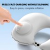 Portable Inflatable Neck Pillow - Quick-Press Inflation for Bath, Shower