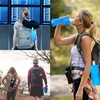 Jiahuade Foldable Drinking Bottle, Pack of 3 Foldable Water Bottles,