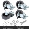 WHARSTM Caster Wheels, 3" Locking Swivel Stem Casters Set of