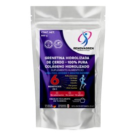 Grenetina Hidrolizada De Cerdo Formula Alemana 800g Colágeno Sabor Sin Sabor