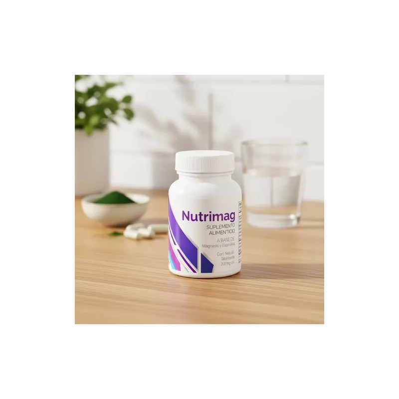 Nutrimag Magnesio Espirulina Suplemento Alimenticio 60caps