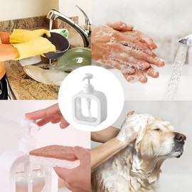 Roysmart 2 Piece Soap Dispenser Set, Shower Gel Dispenser, 300 ml Transparent Soap Dispenser, Pump Dispenser for Shower, Clear Plastic Shampoo Bottles, Soap Shower Gel, Sink Dispenser