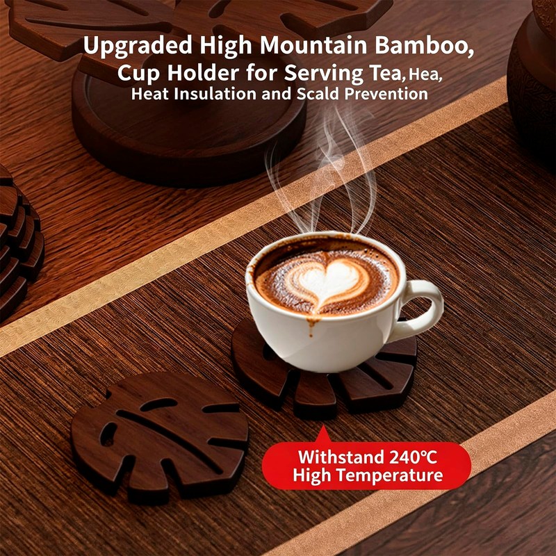 7-Piece Tree Trivet Set with Storage Stand for Hot Dishes,