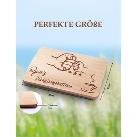 Set of 2 Breakfast Boards Grandma & Grandpa Gifts | Bread Board with Engraving | Grandparents Gifts Beech Wood Chopping Board | Gift Idea Ideal for Mother's & Father's Day Birthday Christmas