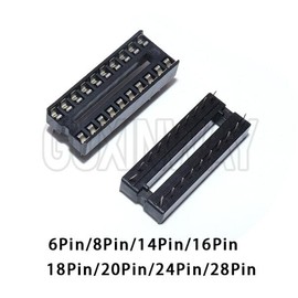 10PCS IC 시트 DIP 소켓 어댑터 솔더 DIY 6pin 14pin 20pin [02 16pin] 10PCS IC Sheet DIP Socket Adapter Solder DIY 6pin 14pin 20pin [02 16pin]